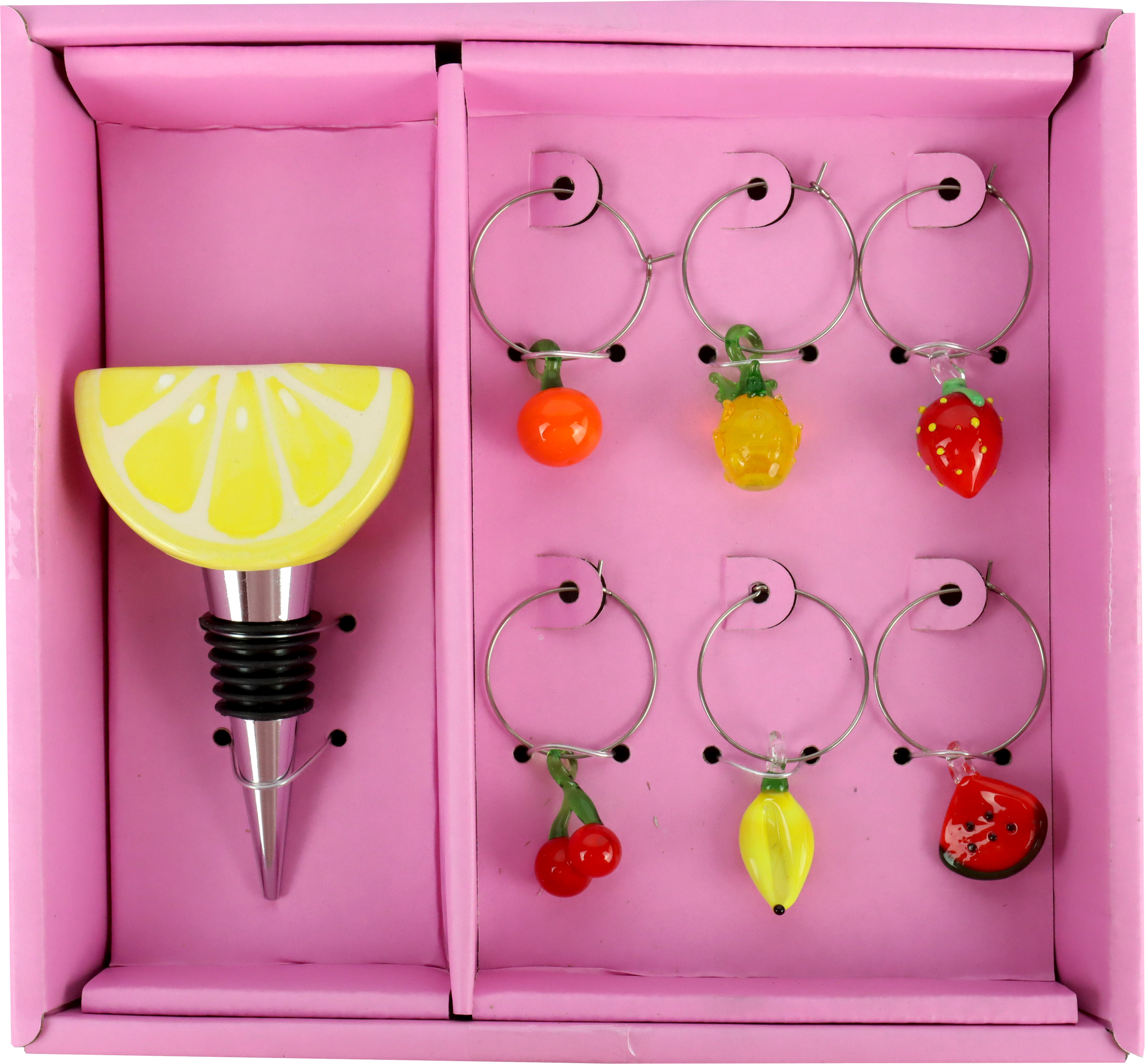 9128 SET TAPPI BOTTIGLIA FRUITS  7PZ