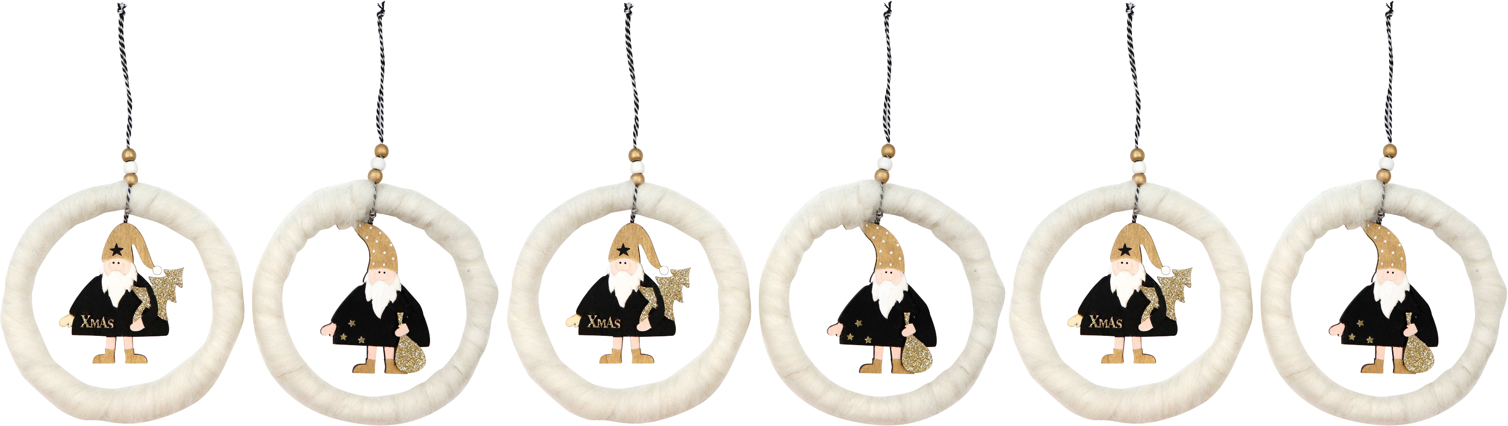 9333 FILZKRÄNZE SANTA  S/6