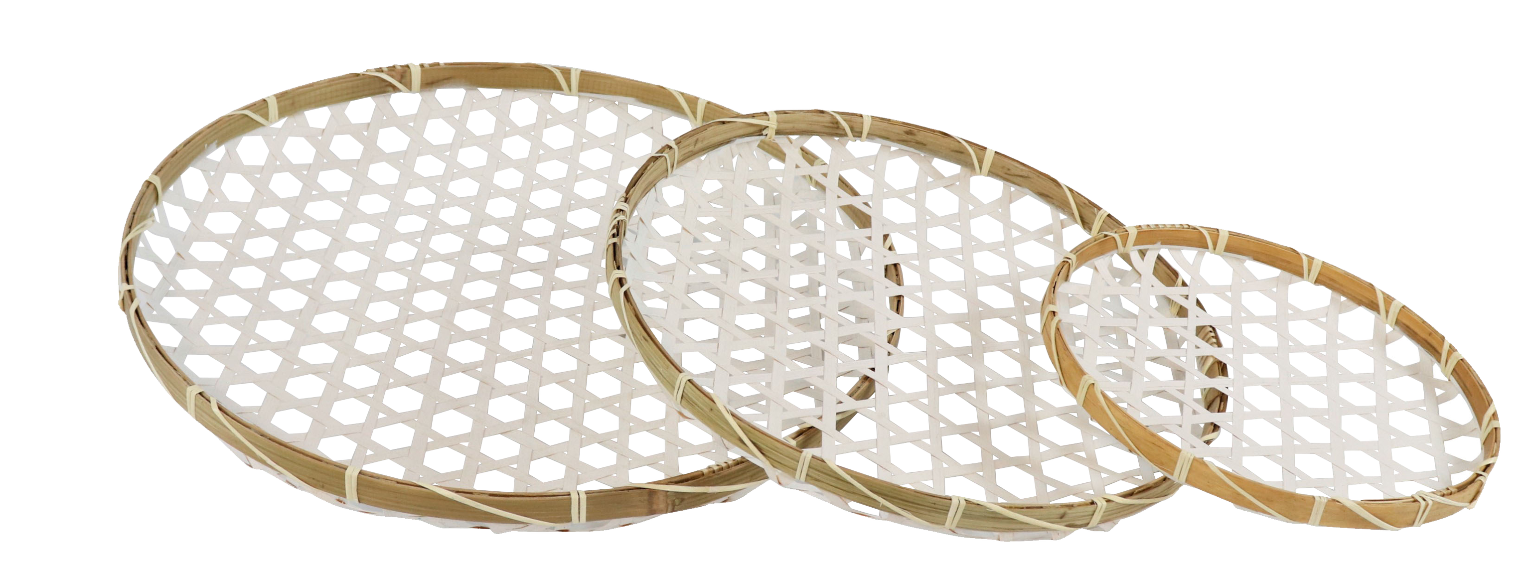 9458 BASKET TRAYS SANTORIN  S/3