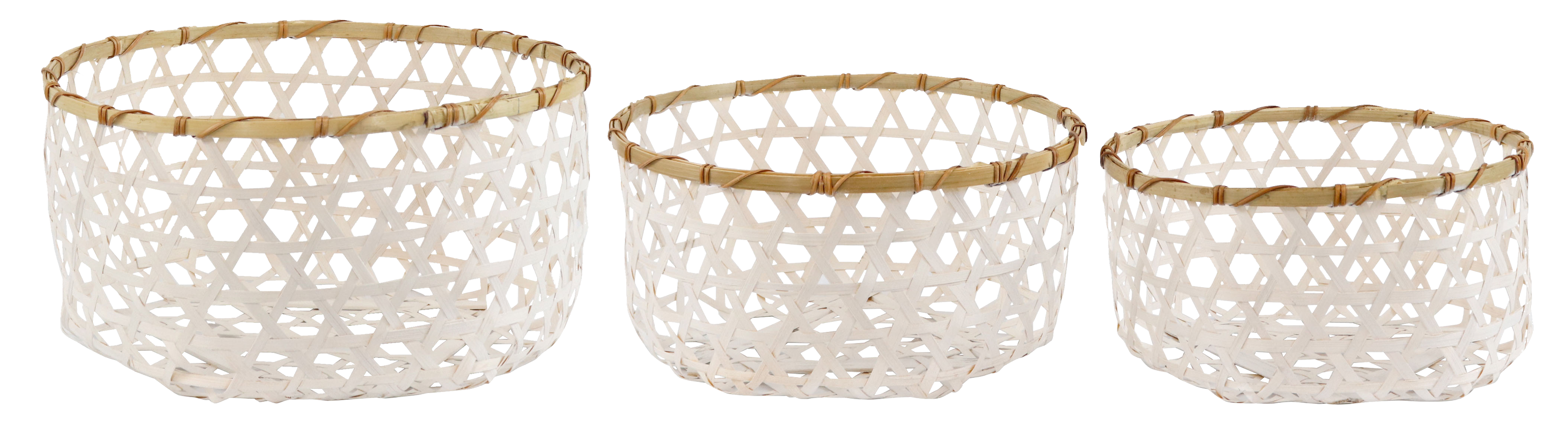 9460 ROUND BASKETS SANTORIN  S/3