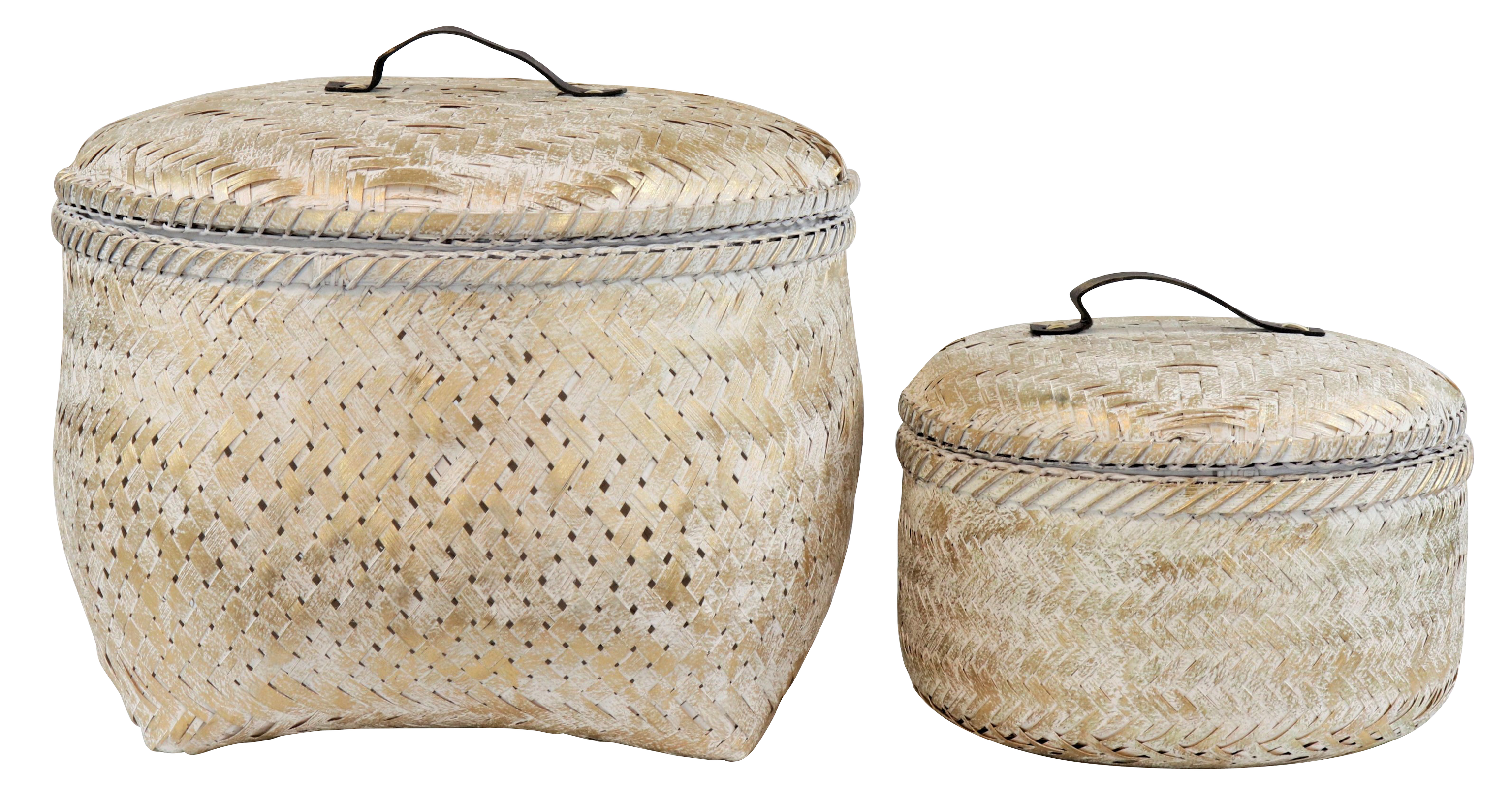 9462 BASKETS W. LID PATMOS  S/2