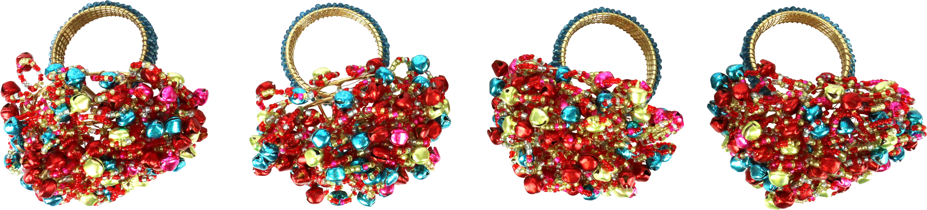 9719 SERVIETTENRINGE MULTICOLOR  S/4