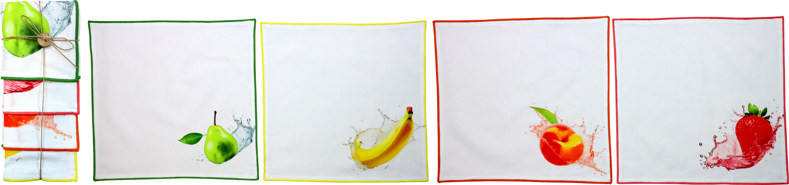 9768 SERVIETTENSET FRUITS  S/4