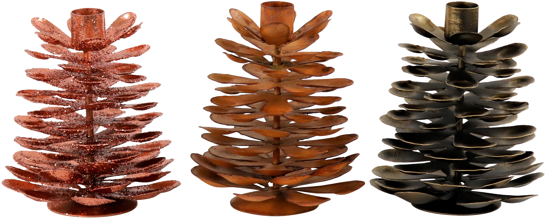 9787 PIGNE PORTACANDELE  PINE  3PZ