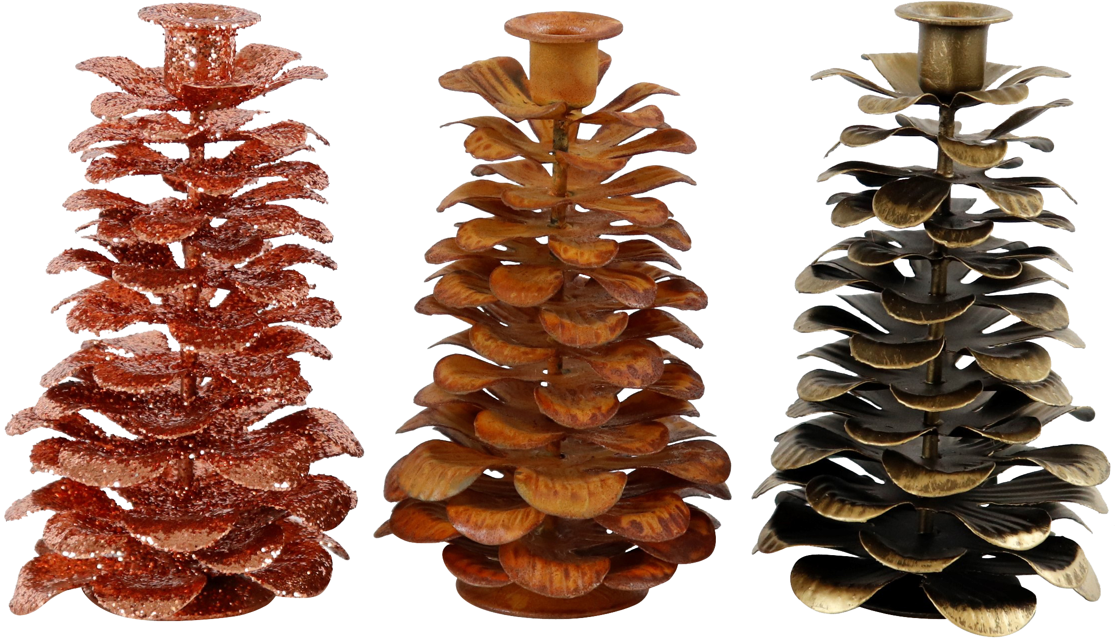 9803 PIGNE PORTACANDELE  PINE  3PZ