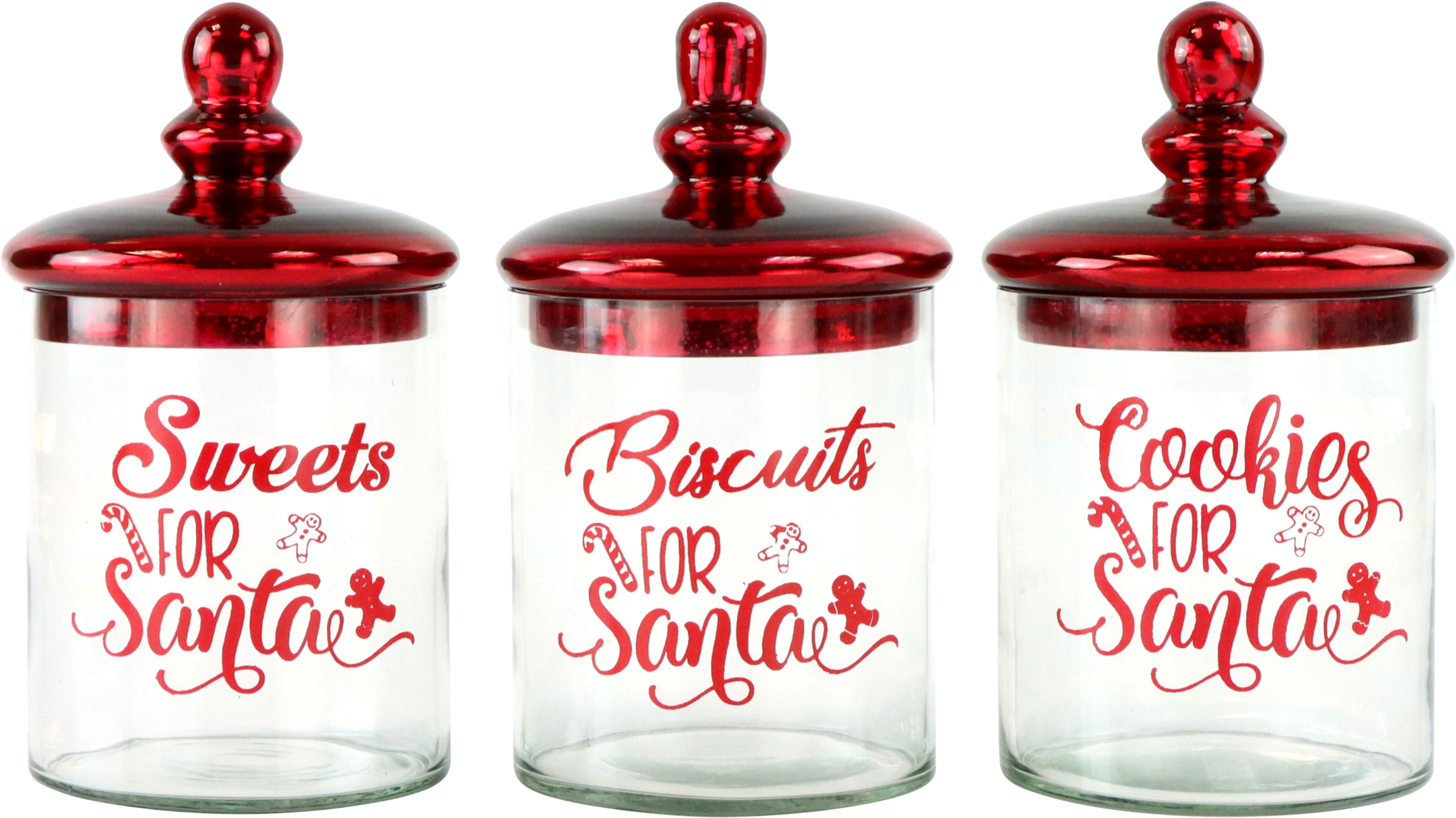 9836 GLASSTINS SANTA'S SWEETS  S/3
