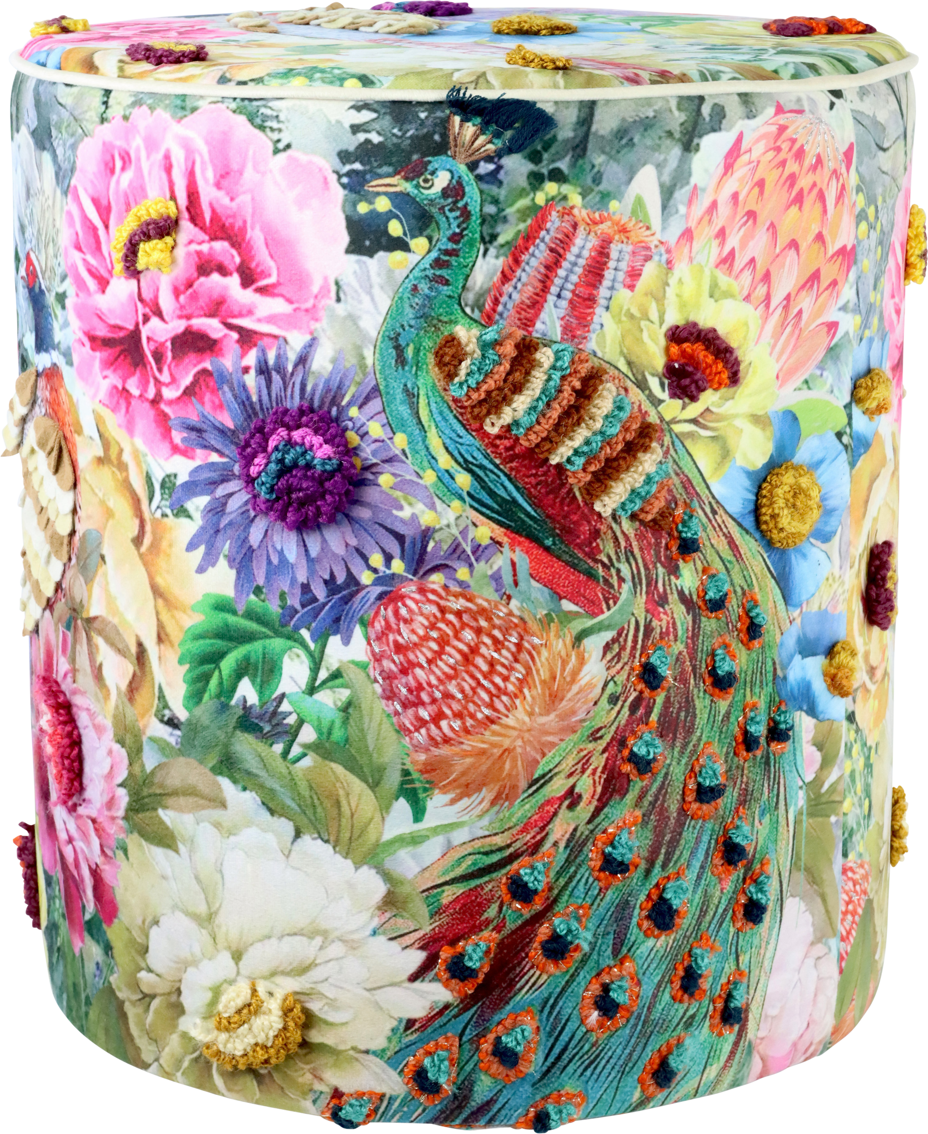 9983 POUF PEACOCK